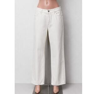 Goldsign Ivory Straight-Leg 100% Cotton Jeans Women’s 29 Button Fly